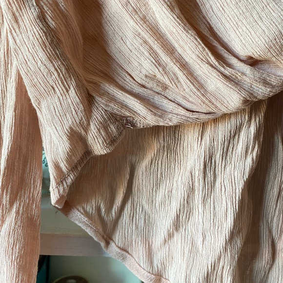 Free People | Light Pink Check On It Wrap Top - Picture 6 of 12